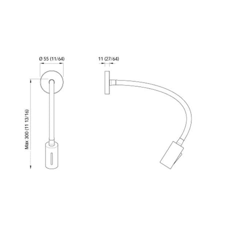 Quick Marine - Audrey LED Reading Light (Daylight, 10/30V, Black Leather, Chromed Finish) (FASP1181TVCFA00) — Quality Boat Parts