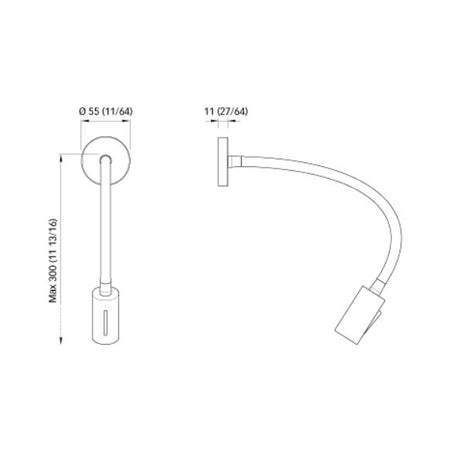 Quick Marine - Audrey LED Reading Light (Warm White, 10/30V, Black, Chromed Finish) (FASP1182TVCFA00) — Quality Boat Parts