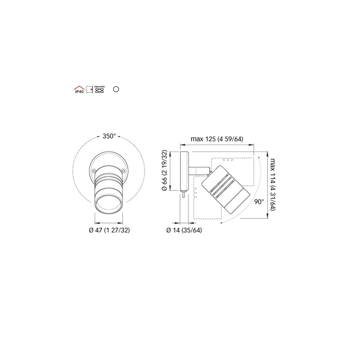Quick Marine - Joyce RD50 Wall LED Reading Light - Daylight, 10/30V, 3W, IP40 — Quality Boat Parts