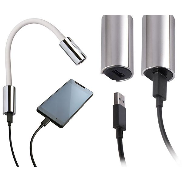 Quick Marine - Audrey Wall USB LED Reading Light Daylight — Quality Boat Parts
