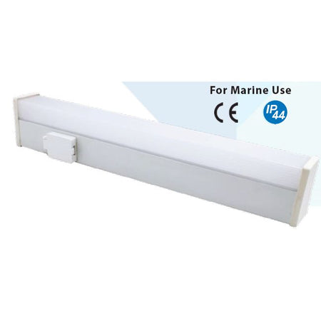 Mega LED - LED Flat Linear Light - 600mm, 12W, Galvanized Steel Frame Coated White, 100-265V AC (33014) — Quality Boat Parts