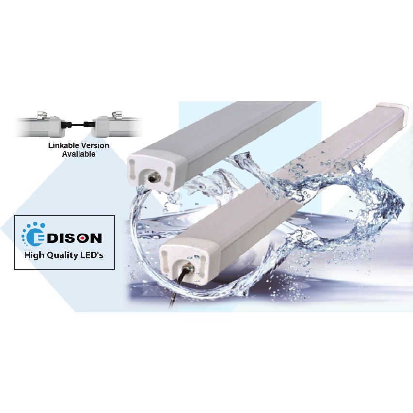 Mega LED - LED Triproof Light - 1200mm, 60W, PC Lens & Stainless Steel, Beam Angle 120º (30686HP) — Quality Boat Parts
