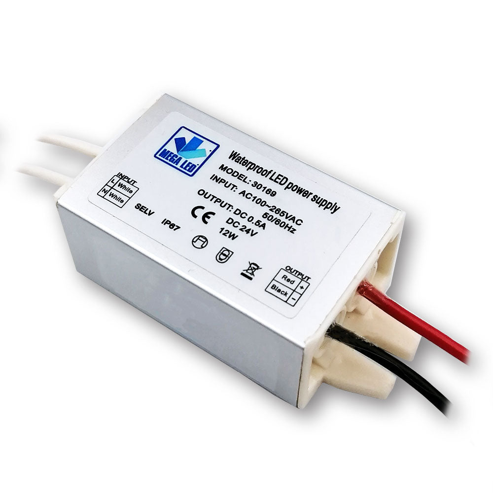 Mega LED - Driver Power Supply - 100-265V AC, 12V DC, 1A, 12W (30169-12) — Quality Boat Parts