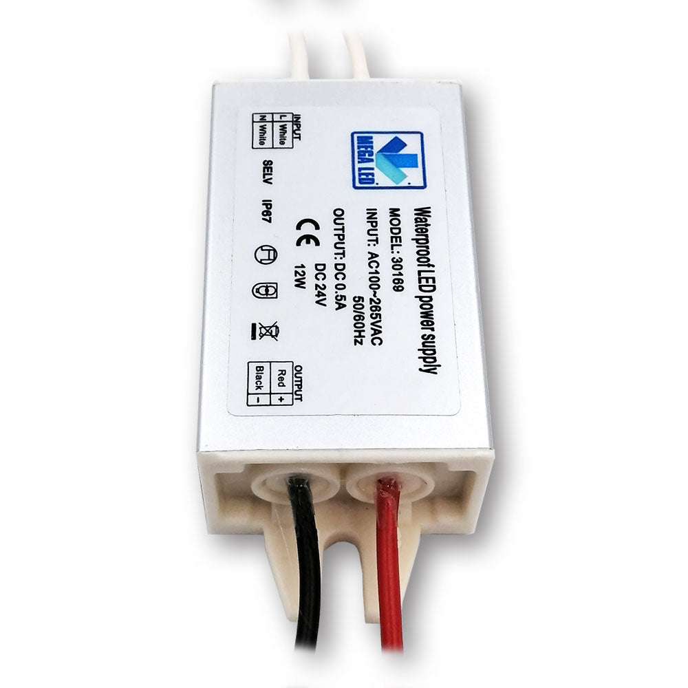 Mega LED - Driver Power Supply - 100-265V AC, 24V DC, 0.5A, 12W (30169-24) — Quality Boat Parts