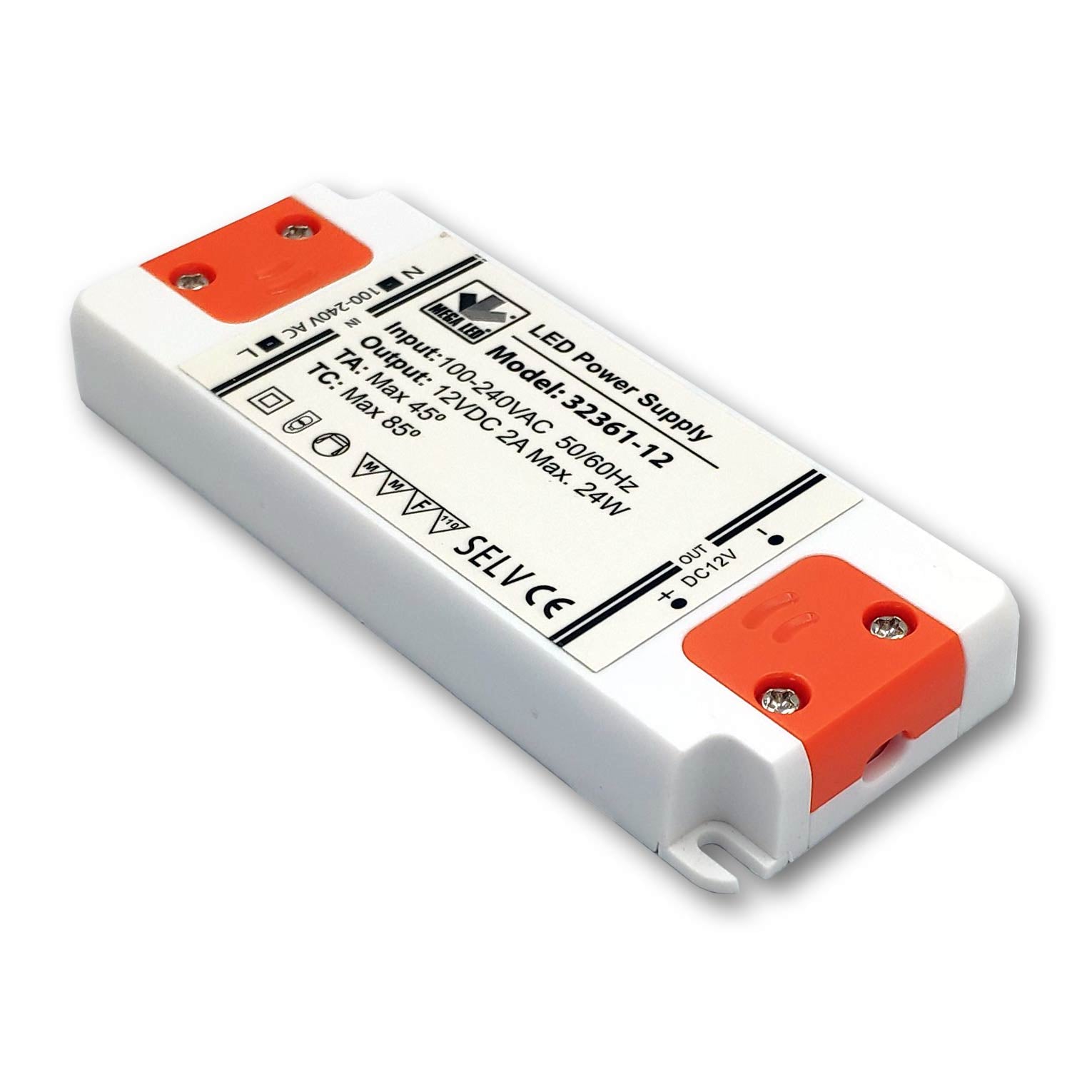 Mega LED - Driver Power Supply - 100-240V AC, 12V DC, 2A, 24W (32361-12) — Quality Boat Parts