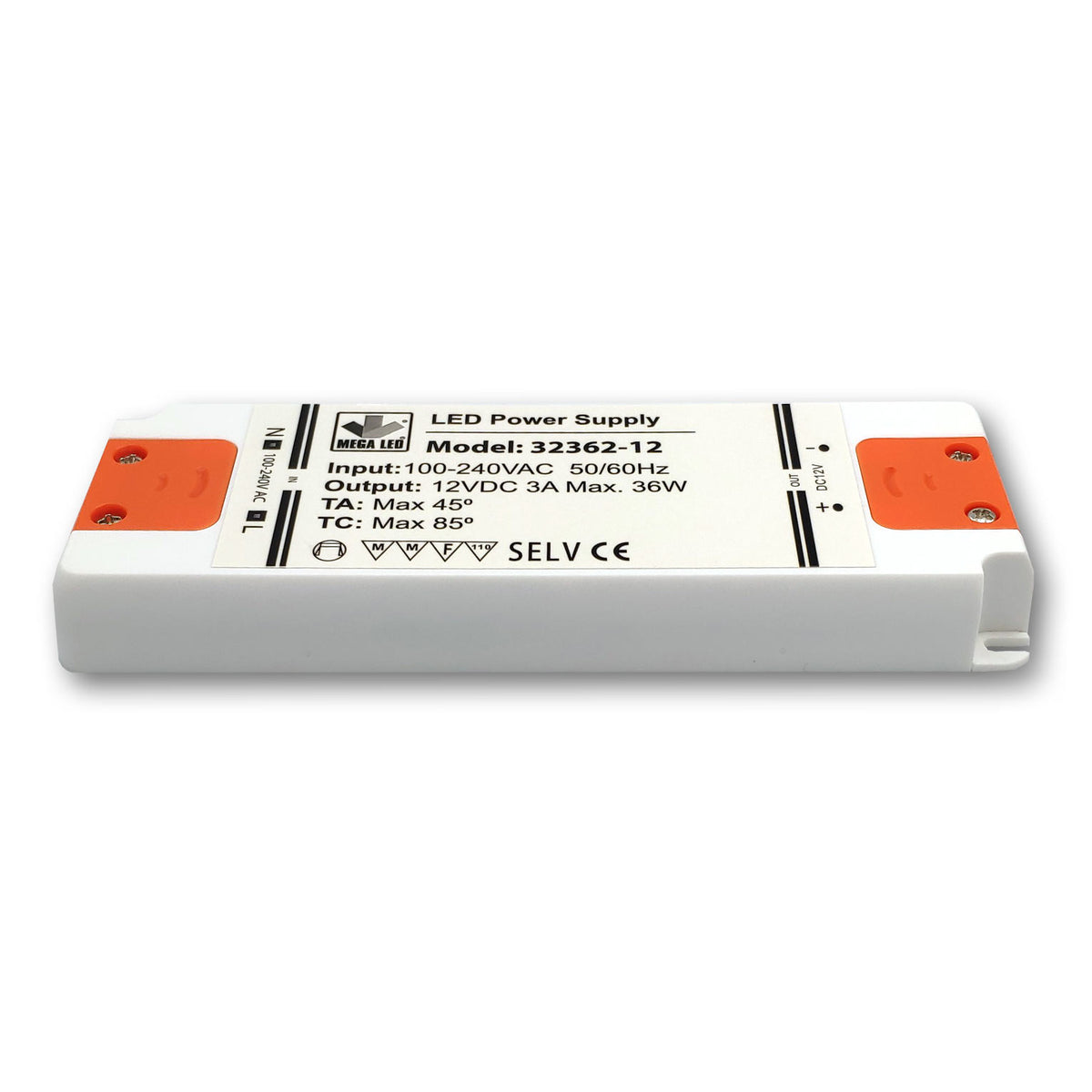 Mega LED - Driver Power Supply - 100-240V AC, 12V DC, 3A, 36W (32362-12) — Quality Boat Parts
