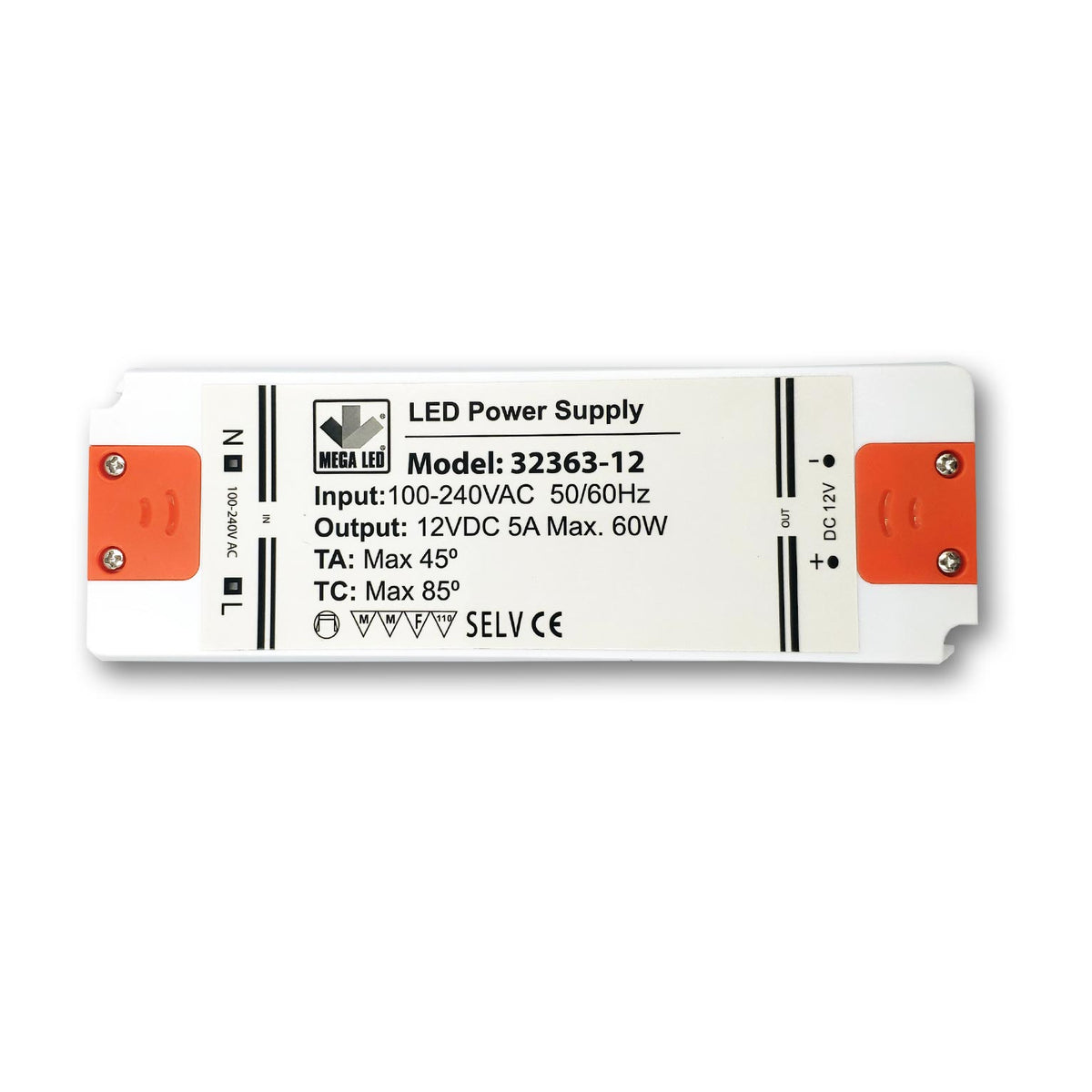 Mega LED - Driver Power Supply - 100-240V AC, 24V DC, 2.5A, 60W (32363-24) — Quality Boat Parts