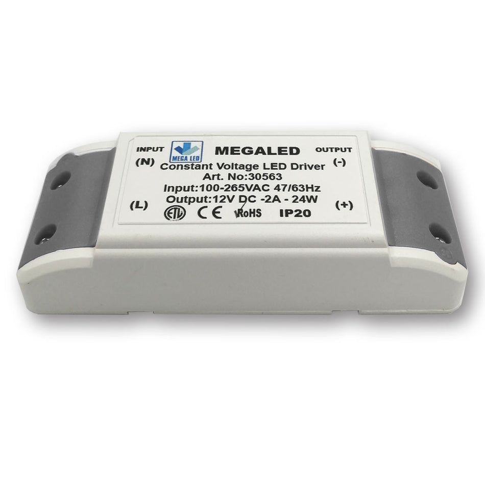 Mega LED - Driver Power Supply - 100-265VAC, 12V DC, 2A, 24W (30563) — Quality Boat Parts