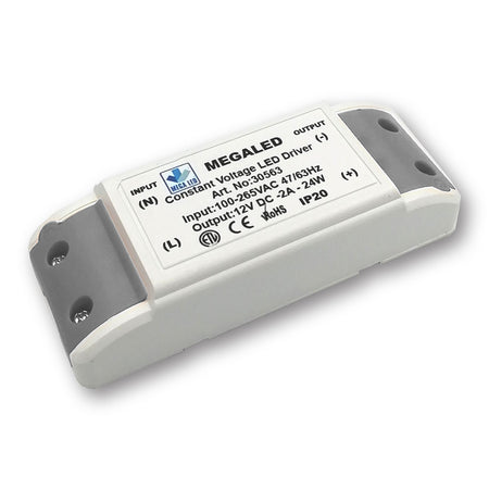 Mega LED - Driver Power Supply - 100-265VAC, 12V DC, 2A, 24W (30563) — Quality Boat Parts