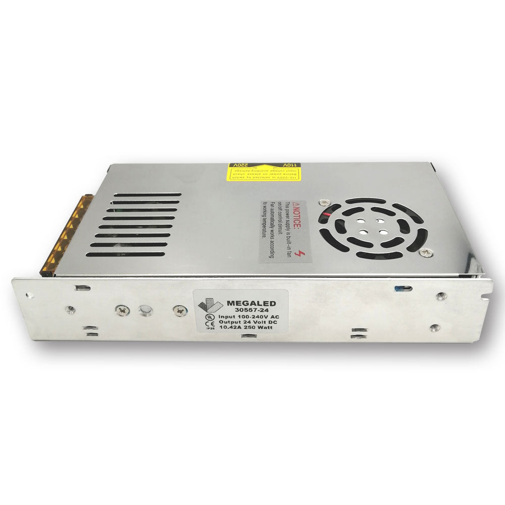 Mega LED - Driver Power Supply - 100-265V AC, 24V DC, 20.8A/10.4A, 250W (30557-24) — Quality Boat Parts