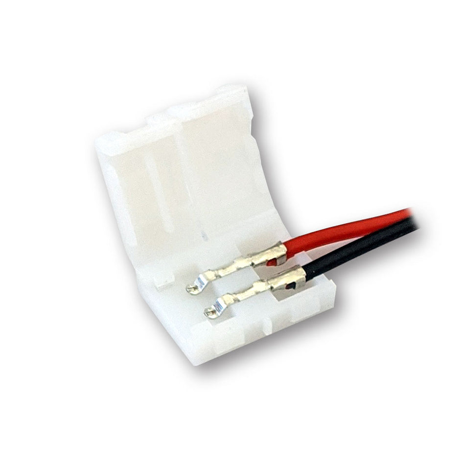 Mega LED - Linear Strip Power Connector - Solder Less, LED Strip, 2 Poles End Power Connector 15cm (3528-EC2) — Quality Boat Parts