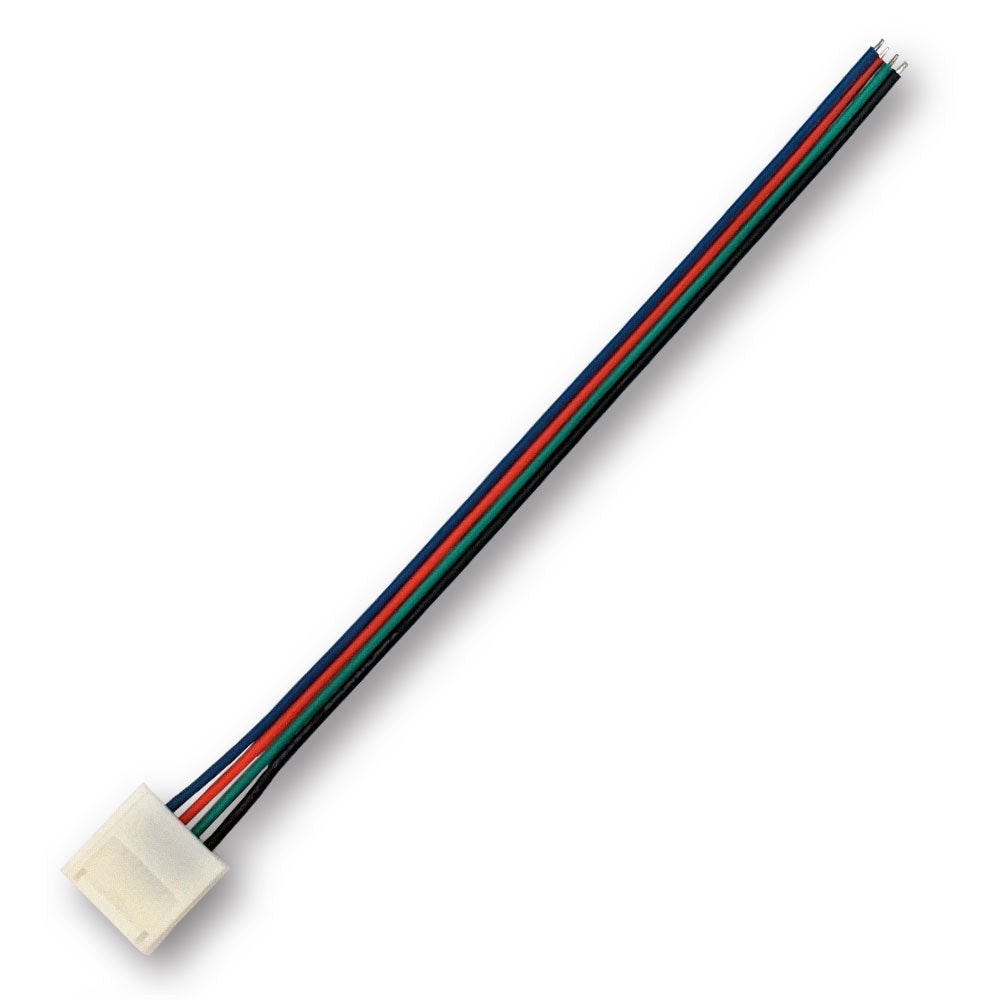 Mega LED - Linear Strip Power Connector - Solder Less LED Strip 4 Poles, End Power Connector 15cm (3528-EC4) — Quality Boat Parts
