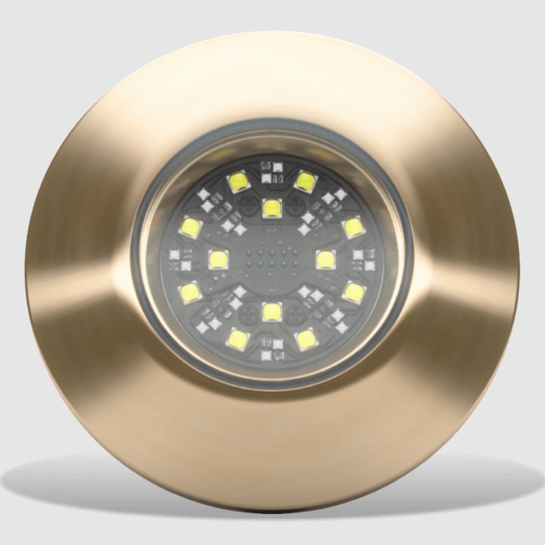 Lumishore - SUPRA THX403 Underwater Light - Cool White/Blue, 10-30VDC, IP68, 6A, Bronze (LM600344) — Quality Boat Parts