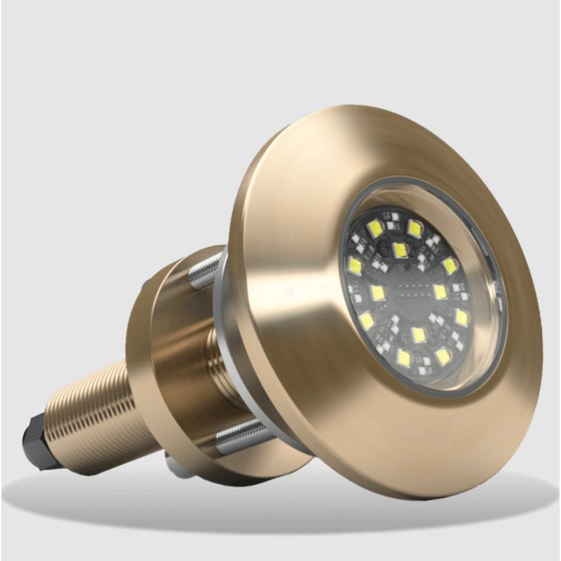 Lumishore - SUPRA THX403 Underwater Light - Cool White/Blue, 10-30VDC, IP68, 6A, Bronze (LM600344) — Quality Boat Parts