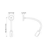 Quick Marine - Audrey W/ Head Switch LED Reading Light - Daylight (4250K) 10-30V DC, Table Mount — Quality Boat Parts