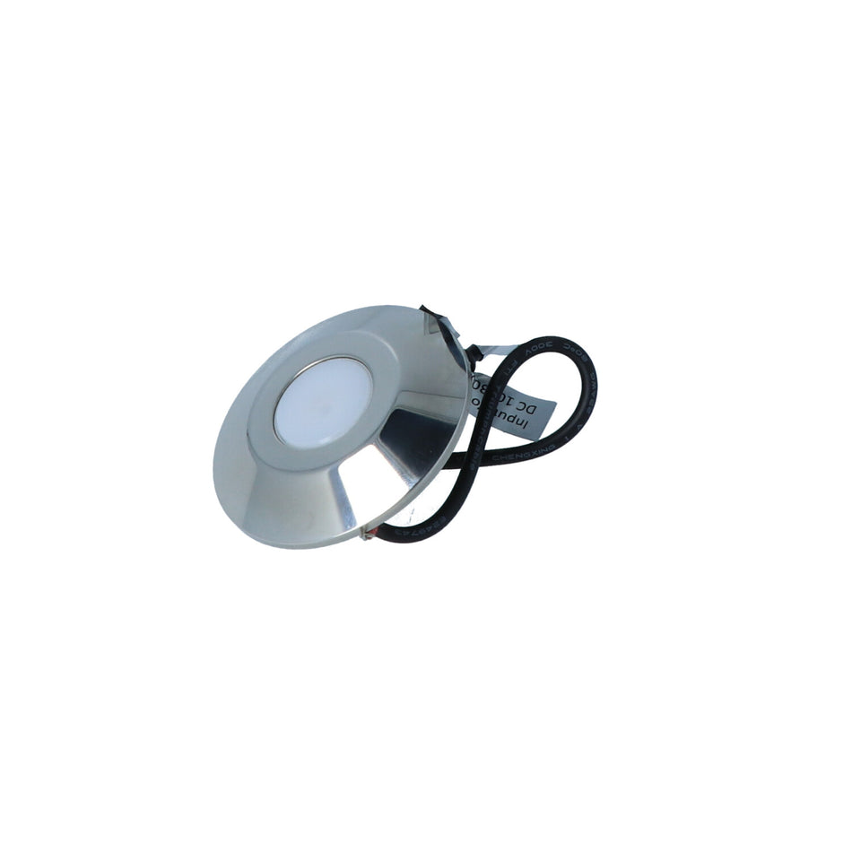 Mega LED - Thasos Surface Mount LED Downlight - 2W, 90 Lumens 3000K, Stainless Steel 316 Housing, 10-30V DC (THASOS-SF) — Quality Boat Parts