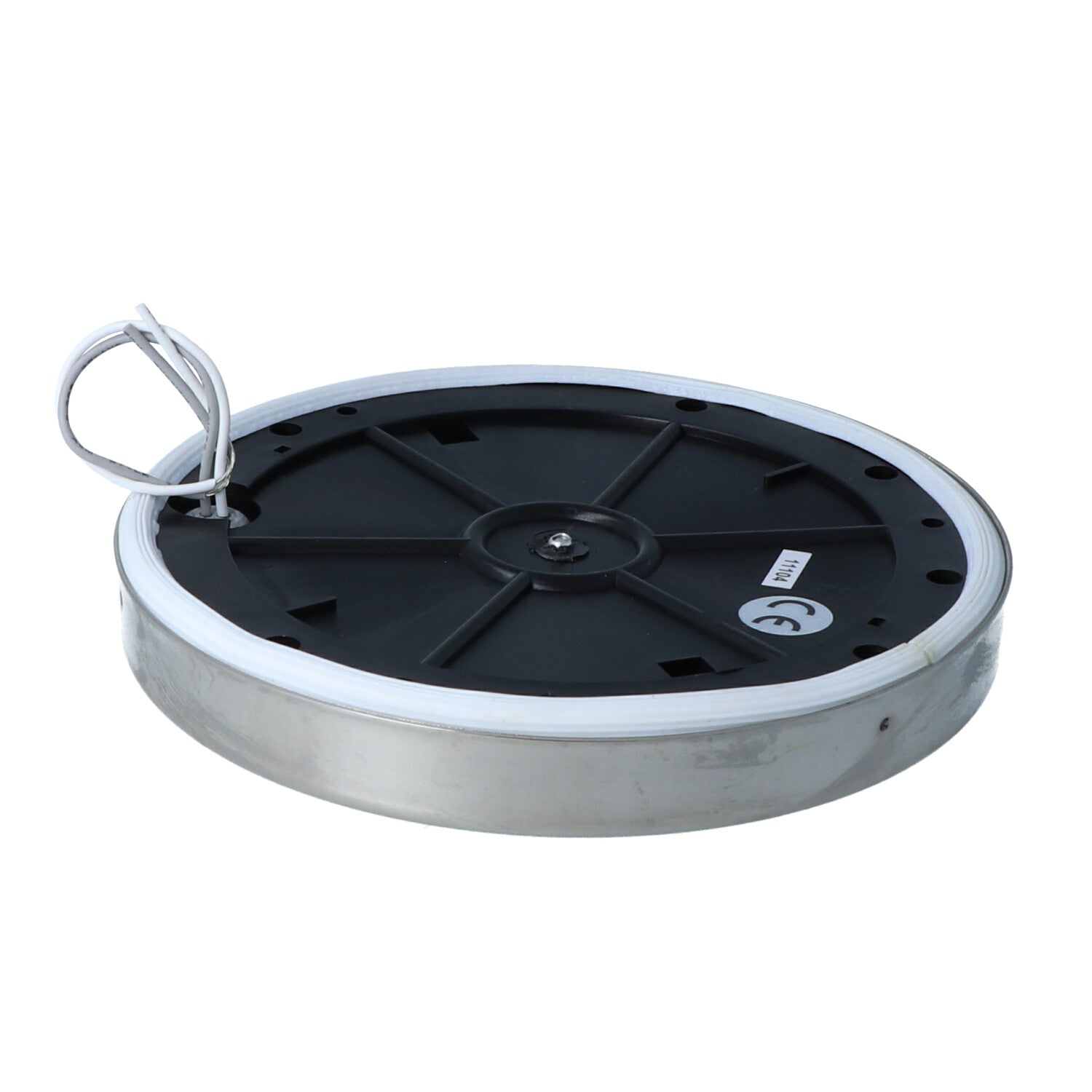 Mega LED - Andros LED Downlight Fixture - Surface Mount, 10-30V DC, Frosted Glass, Stainless Steel 316 Trim — Quality Boat Parts