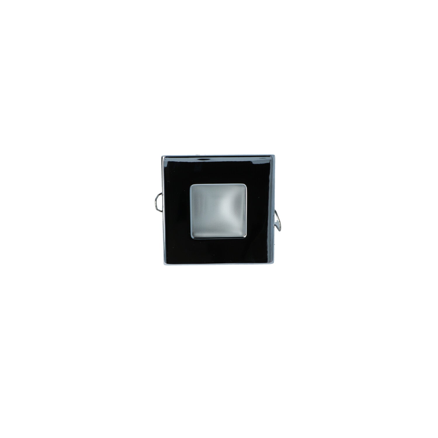 Mega LED - Anafi Square Downlight Fixture - For G4 LED Bulb Chromed Brass Trim And Frosted Glass — Quality Boat Parts