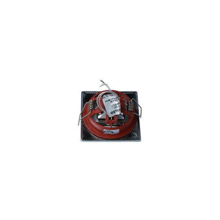 Mega LED - Anafi Square Downlight Fixture - For G4 LED Bulb Chromed Brass Trim And Frosted Glass — Quality Boat Parts