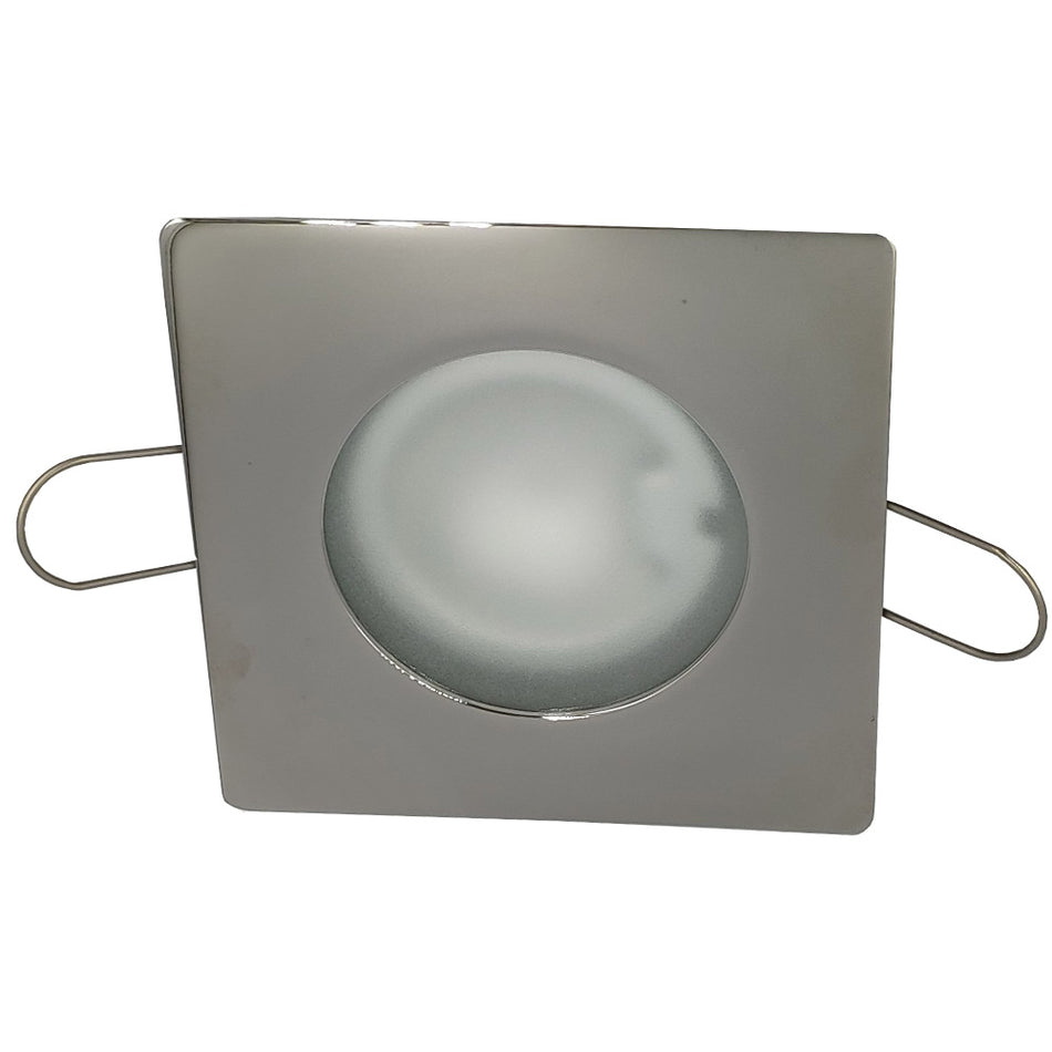 Mega LED - LED Downlight - For G4 LED Bulb, Recessed Mounting, Stainless Steel 316 Trim (ANAFI) — Quality Boat Parts
