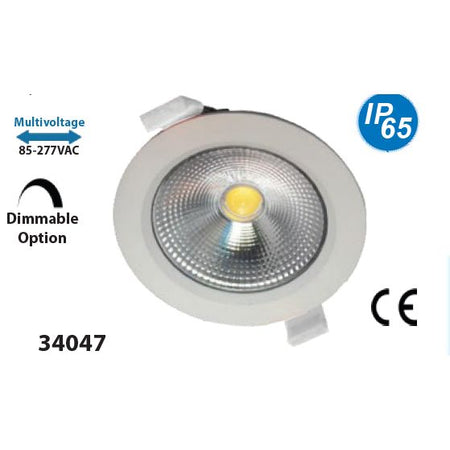 Mega LED - LED Downlight - 7W, Waterproof LED Recessed Ceiling Light, 85-277V AC (34047) — Quality Boat Parts