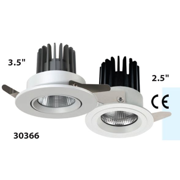 Mega LED - LED Downlight - 12W, LED Recessed Ceiling Light, 1000Lm, 2700K, Beam Angle 36°, Voltage 120V AC (30366) — Quality Boat Parts