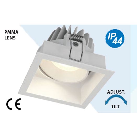 Mega LED - LED Downlight - 10W, LED Recessed Ceiling Light, 730Lm, 2700K, Beam Angle 60°, Voltage 120V AC (30508-SQ) — Quality Boat Parts