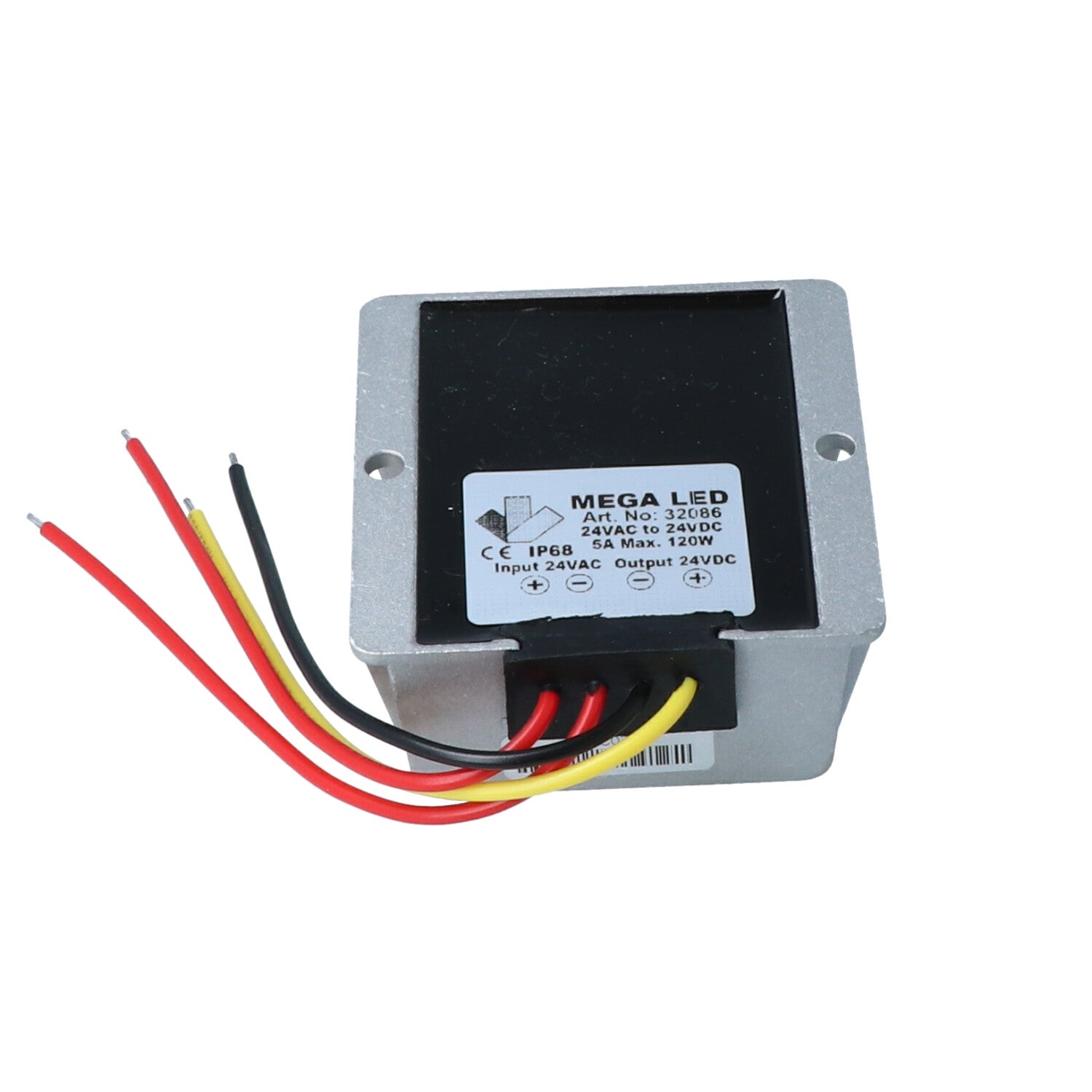 Mega LED - Waterproof Power Converter - 24V AC to 24V DC/12V DC Input, 5A-10A, 120W — Quality Boat Parts
