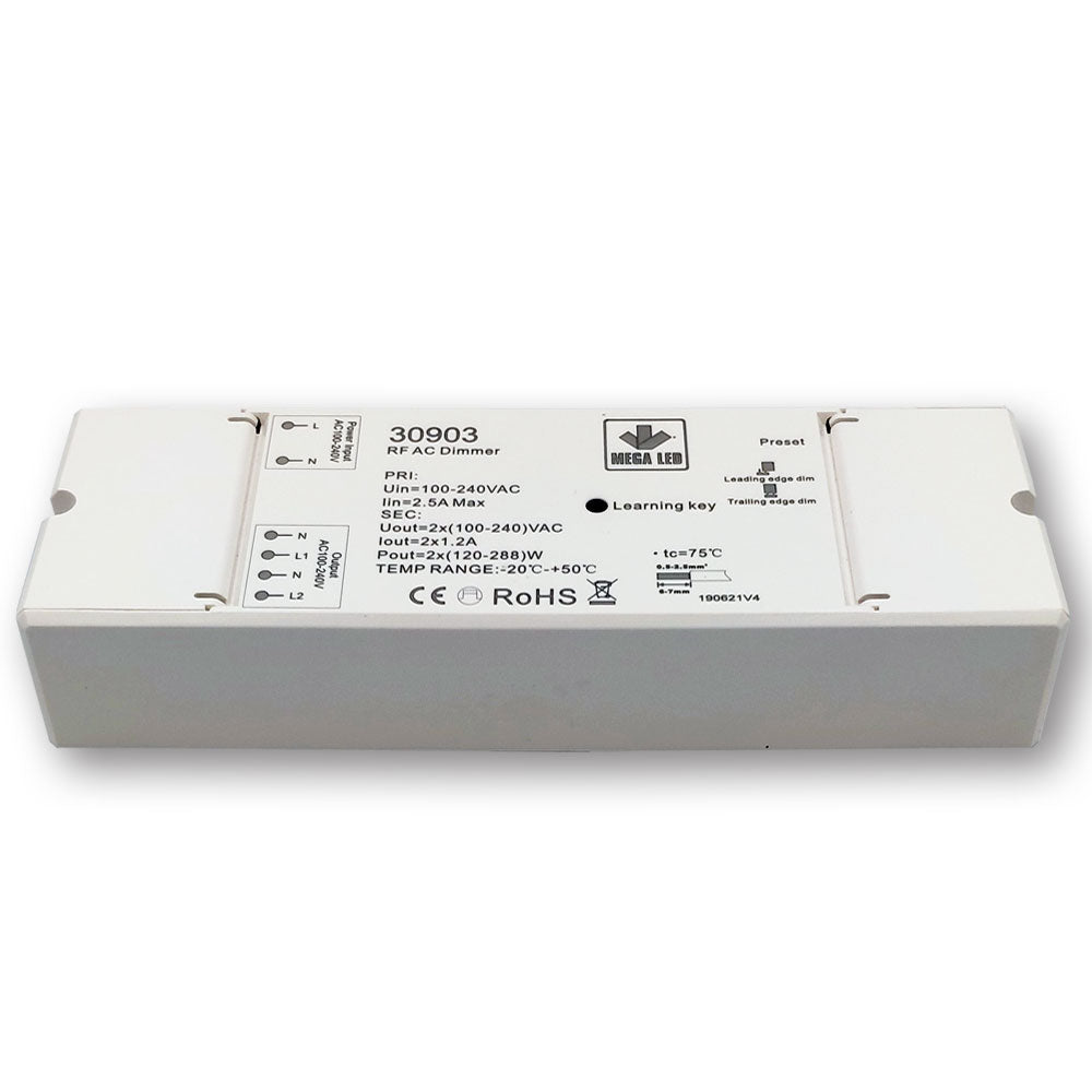 Mega LED - RF Electronic Dimmer - For Smooth Dimming, Ideal For All LED Lights, 240-576W (30903) — Quality Boat Parts