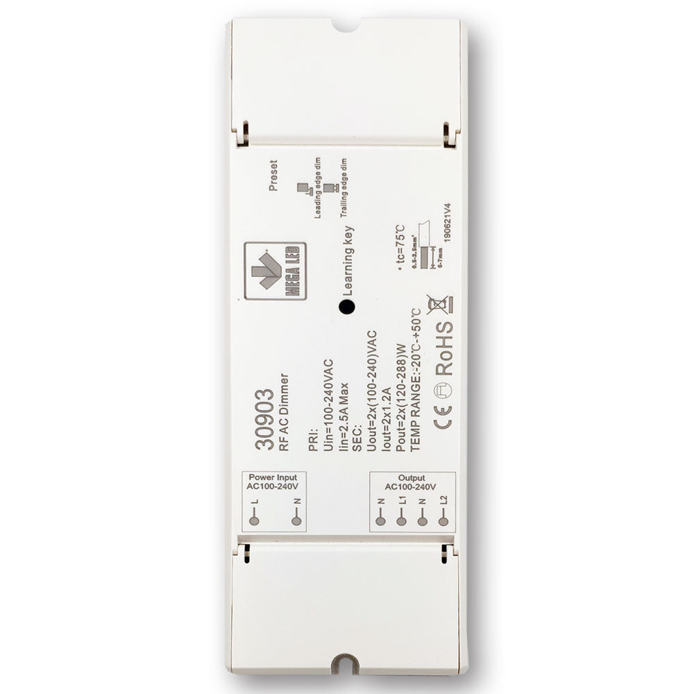 Mega LED - RF Electronic Dimmer - For Smooth Dimming, Ideal For All LED Lights, 240-576W (30903) — Quality Boat Parts