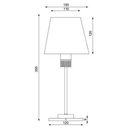 Imtra - Kati Table Lamp - with Switch & Dimmer, Warm White, 90-264VAC, IP20, 35W — Quality Boat Parts