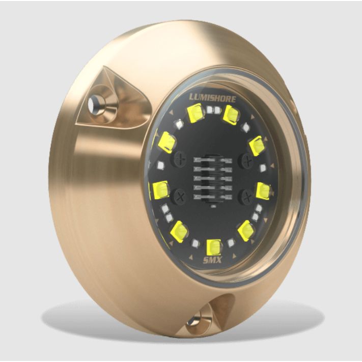 Lumishore - M-Series Supra SMX23 Underwater Light - White/Blue, 30W, 12VDC, Bronze (LM600313) — Quality Boat Parts