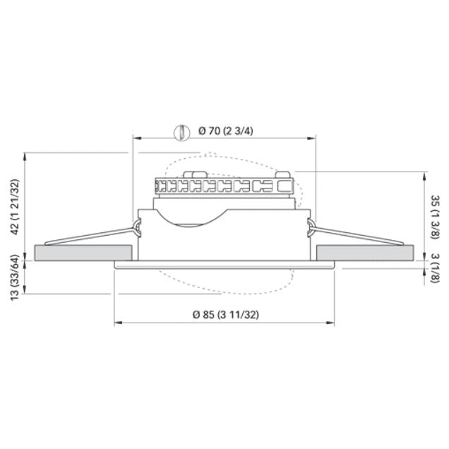 Quick Marine - Nikita Downlight - 4W, 10/30V, Adjustable, Spring Mount — Quality Boat Parts