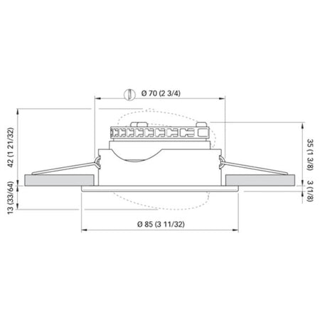 Quick Marine - Nikita Downlight - 4W, 10/30V, Adjustable, Spring Mount — Quality Boat Parts