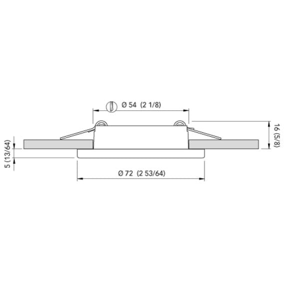 Quick Marine - Ted C Dual IP40 LED Downlight (Daylight/Blue, 2+2W, 10/30V, Stainless Steel) (FASP3352X0KCA00) — Quality Boat Parts