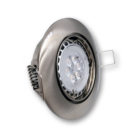 Mega LED - Downlight Fixture - Aluminum Alloy, Adjustable Beam, For MR16 or GU10, Inox Finish (HYDRA) — Quality Boat Parts