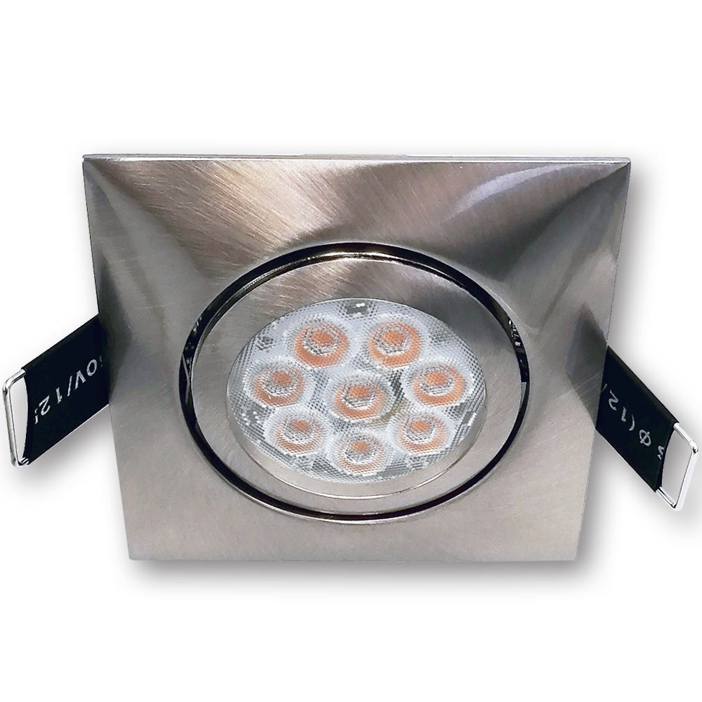 Mega LED - Skyros Square Downlight Fixture - Aluminum Alloy, For MR16 or GU10 Bulbs (SKYROS-SQ-X) — Quality Boat Parts