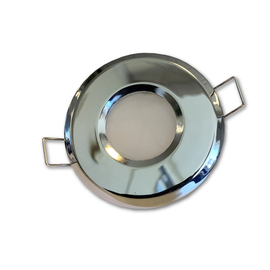 Mega LED - Sifnos-P LED Downlight - Aluminum Alloy, Frosted Glass, For MR16 or GU10 Bulbs, Polished Chrome Finish (SIFNOS-P) — Quality Boat Parts