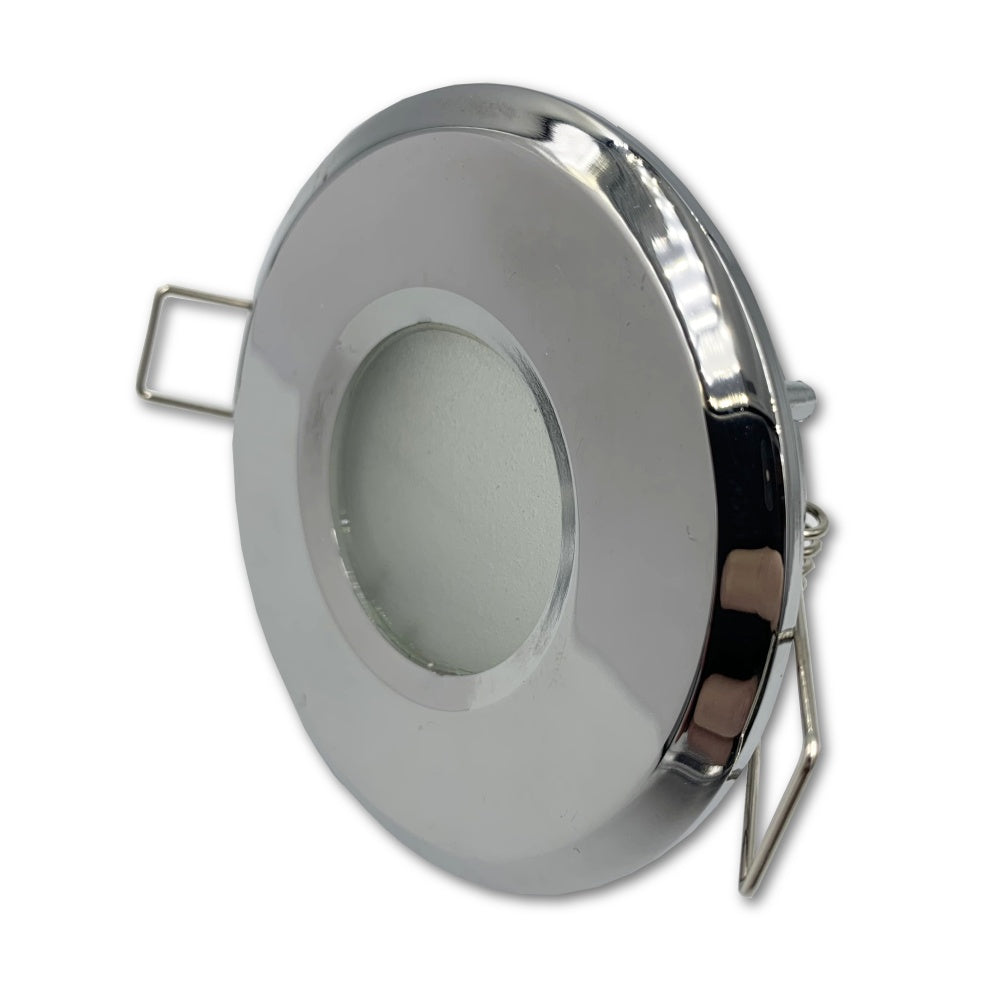 Mega LED - Sifnos-P LED Downlight - Aluminum Alloy, Frosted Glass, For MR16 or GU10 Bulbs, Polished Chrome Finish (SIFNOS-P) — Quality Boat Parts