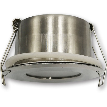 Mega LED - Downlight Fixture - Stainless Steel 316, Frosted Glass, For MR16 or GU10 Bulbs, Inox Finish (SIFNOS-X) — Quality Boat Parts