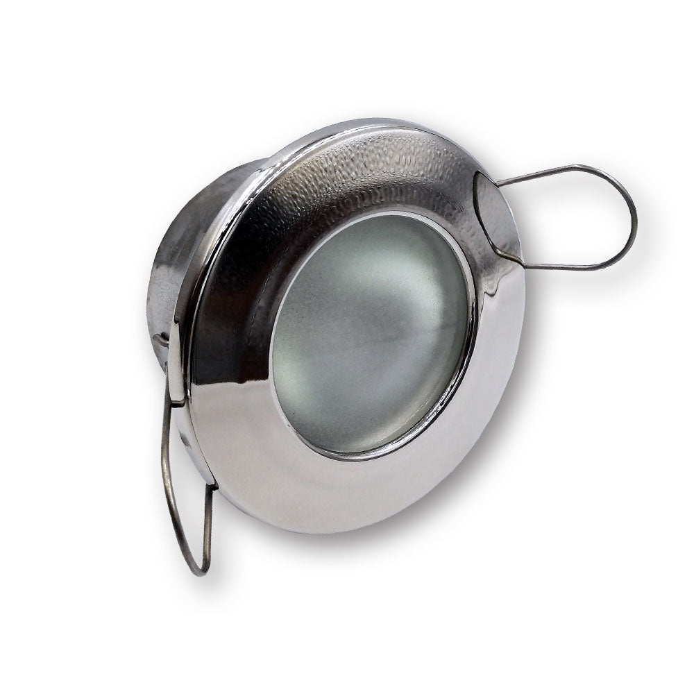 Mega LED - Chios Low Profile Downlight Fixture - For G4 Bulb, Inox Finish (CHIOS-LP) — Quality Boat Parts