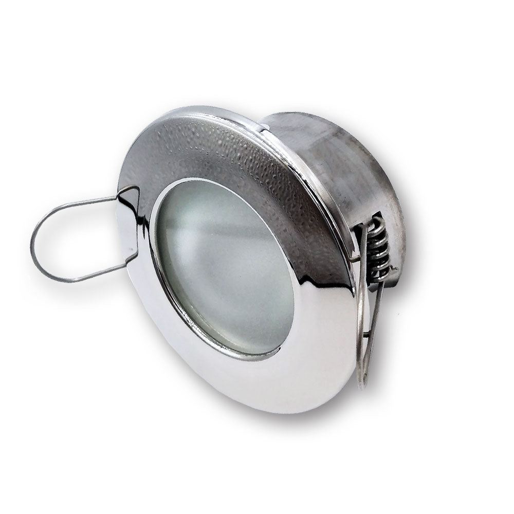 Mega LED - Chios Low Profile Downlight Fixture - For G4 Bulb, Inox Finish (CHIOS-LP) — Quality Boat Parts