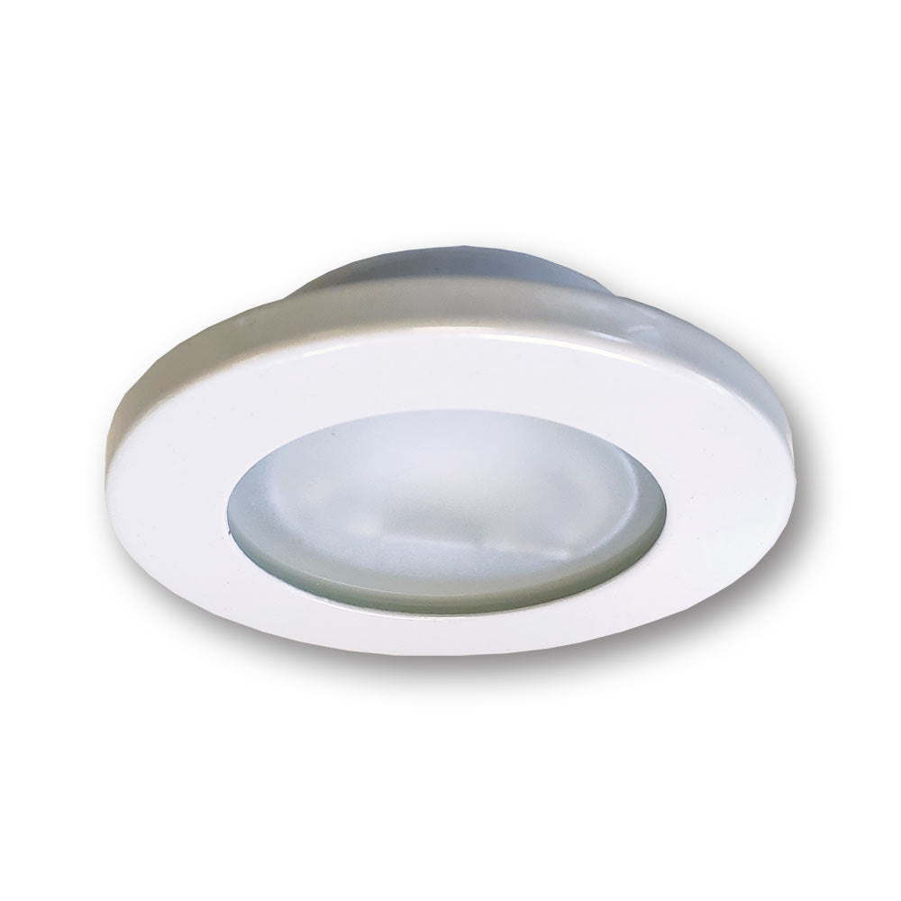 Mega LED - Parga LED Downlight - Stainless Steel 316 Bezel, For G4 LED Bulb, White Finish — Quality Boat Parts