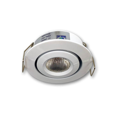 Mega LED - LED Downlight - 3W, 210 Lumens, 3000K, 24V DC, White Finish Aluminum Housing (CIRO-WW) — Quality Boat Parts