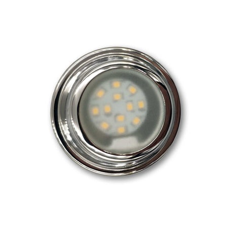 Mega LED - LED Downlight - 2W, G4 LED Bulb, 200 Lm, 3000K, Stainless Steel Bezel, Aluminum Base, 12-24V DC (PATMOS-WW) — Quality Boat Parts