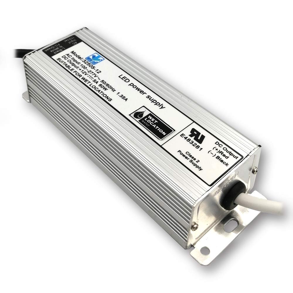 Mega LED - LED Power Supply - 100-277V AC, 12V DC, 5.0A/12V, 60W (32505-12) — Quality Boat Parts