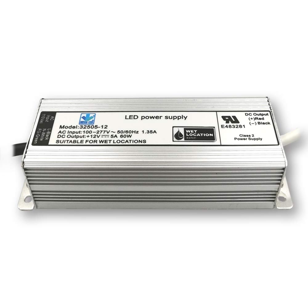Mega LED - LED Power Supply - 100-277V AC, 24V DC, 2.5A/24V, 60W (32505-24) — Quality Boat Parts