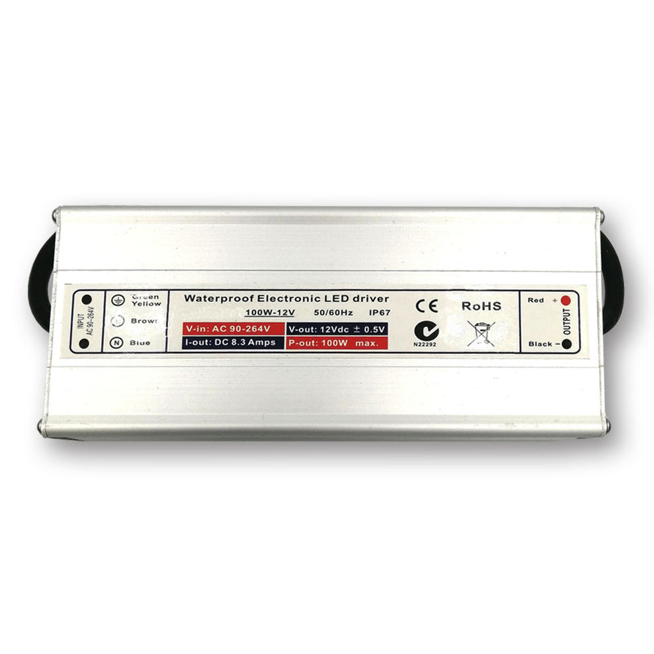 Mega LED - LED Power Supply - 100-277V AC, 12V DC, 8.33A/12V, 100W (30552) — Quality Boat Parts