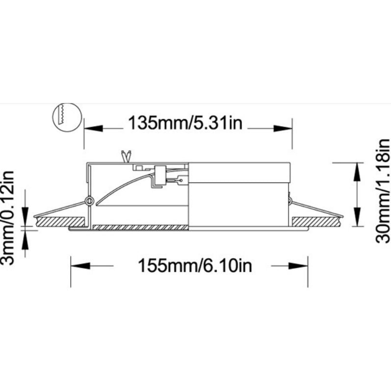 Imtra - Avalon 155 PowerLED Downlight - Stainless Steel, Frosted Lens, 12V, IP65, 20W (ILSH10401) — Quality Boat Parts