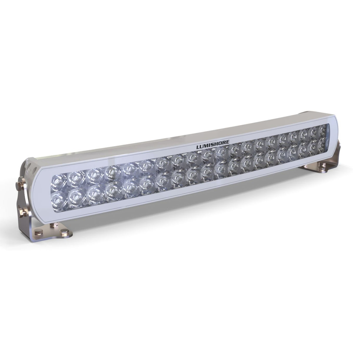 Lumishore - Spotlight Curved 20" - 5,500K, White Body, IP68, 10.5-31VDC (LM600471) — Quality Boat Parts